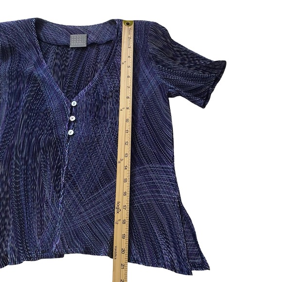 Rabbit Rabbit Designs Purple Abstract Crinkle Maxi Dress & Top Set Size M - Picture 9 of 11